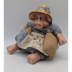 Russ Berrie Country Folks Mrs. Hogmore Doll Figurine Female Girl Pig Mom Ceramic